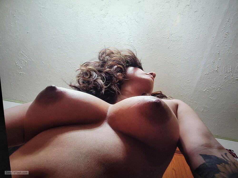Tit Flash: My Big Tits (Selfie) - Topless Sarah from United States